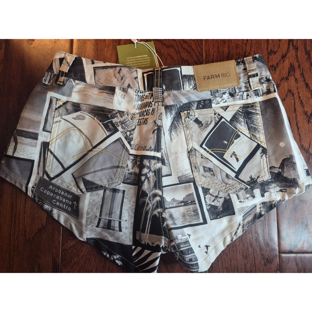NWT Rio Noir Farm Rio Women jeans short black and white size 29 - Picture 7 of 9
